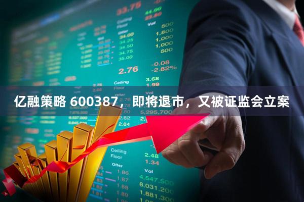 亿融策略 600387，即将退市，又被证监会立案