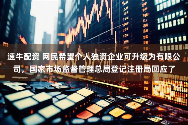 速牛配资 网民希望个人独资企业可升级为有限公司，国家市场监督管理总局登记注册局回应了