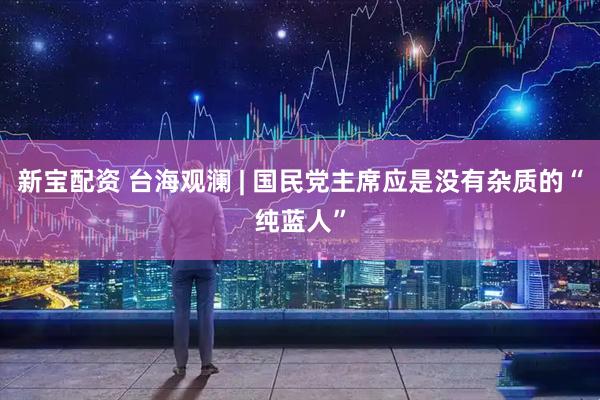 新宝配资 台海观澜 | 国民党主席应是没有杂质的“纯蓝人”