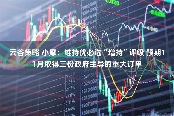 云谷策略 小摩：维持优必选“增持”评级 预期11月取得三份政府主导的重大订单