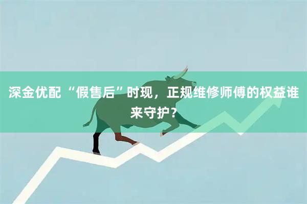 深金优配 “假售后”时现，正规维修师傅的权益谁来守护？